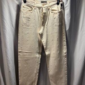 VERSACE CREAM JEANS